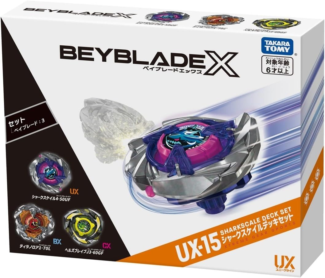 BEYBLADE X UX-15 Shark Scale Deck Set Takara Tomy Japan New | eBay
