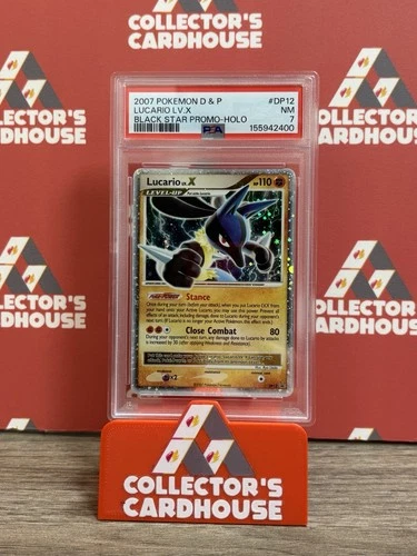 Lucario Lv.X | DP12 | PSA 7 | Diamond & Pearl Black Star Promo Holo | G20