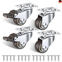 25Mm MöBelrollen Klein 4Er Set Lenkrollen Mit Bremsen Rollen FüR MöBel Klein Mi