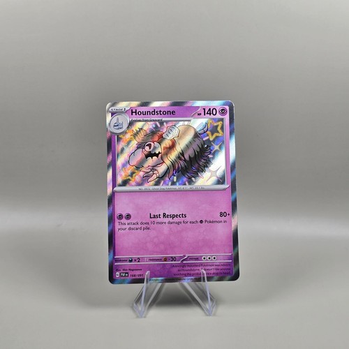 Houndstone 168/091 - Shiny Rare - Paldean Fates Holo Pokemon - NM