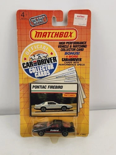 Matchbox Pontiac Firebird Official Car and Driver Collector Cards Vtg 1989