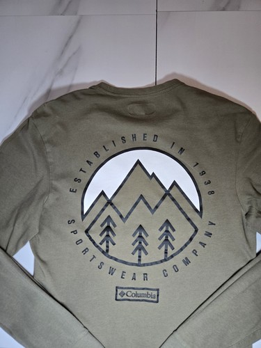 Columbia Sportswear Graphic Print Long Sleeved Tshirt Mens UK Size XS - Picture 5 of 5