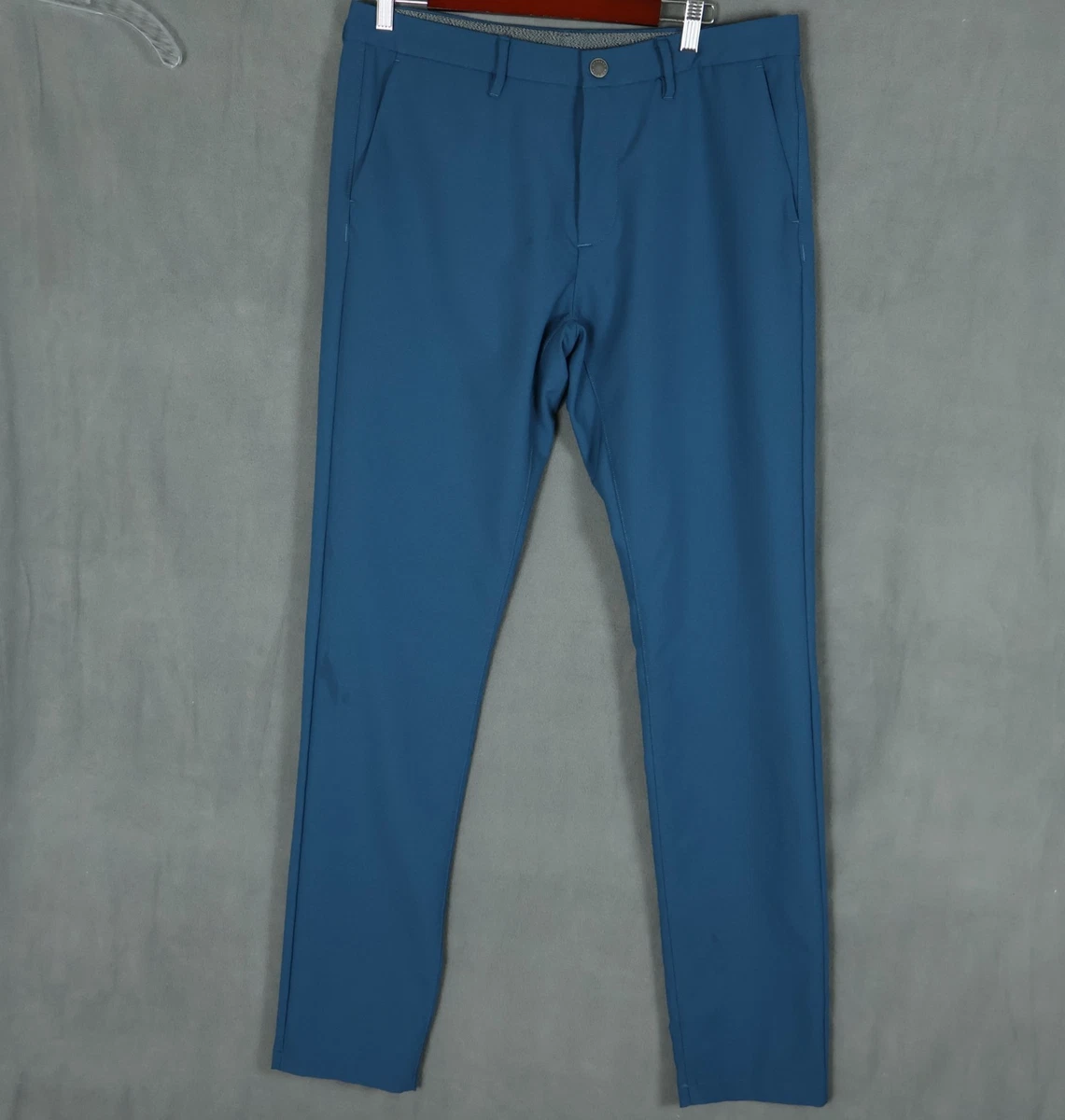 Pantalon chino homme BONOBOS gris coupe slim devant plat 35x32