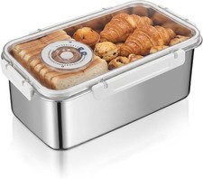 Large Stainless Steel Bread Storage Box with Lid