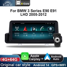 Für BMW E90 E91 CarPlay Android 14 8Core 4G+64GB Autoradio GPS Navi BT5.0 iDrive