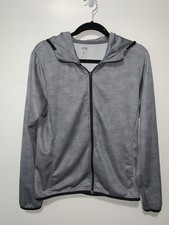 Uniqlo Women DRY-EX UV Protection Full-Zip Hoodie Sz M Gray Lightweight Outdoor