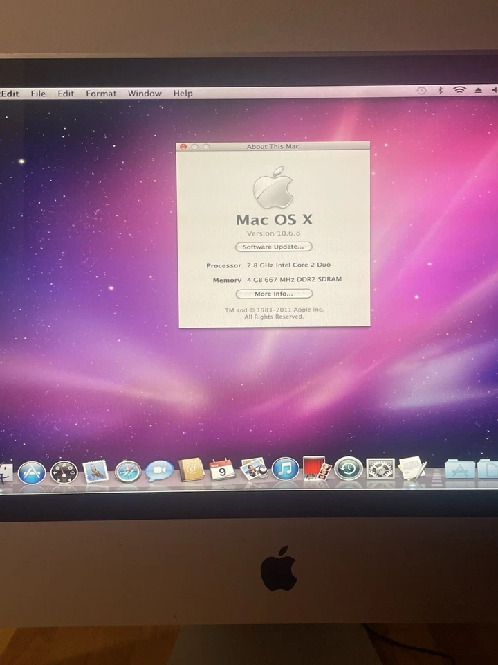 Apple iMac 20” (2007) – 2.8GHz Core 2 Duo, 4GB RAM, Mac OS X 10.6 Works Great - Image 2 of 4