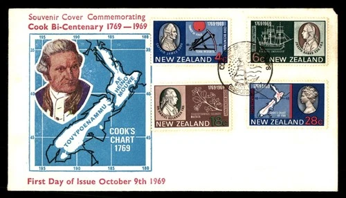 Mayfairstamps New Zealand FDC 1969 James Cook bicentennial First Day Cover aax_4
