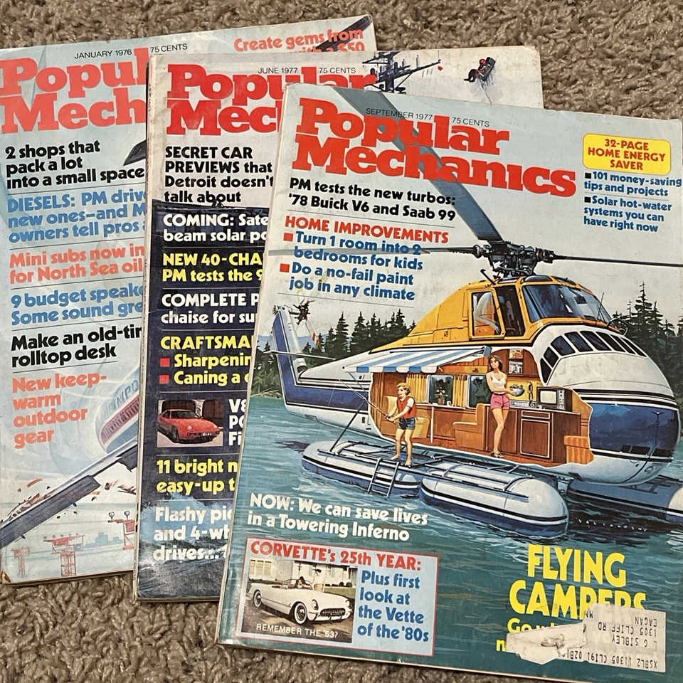 VINTAGE LOT OF 10 POPULAR MECHANICS MAGAZINES 1969-1986 - Image 3 of 4