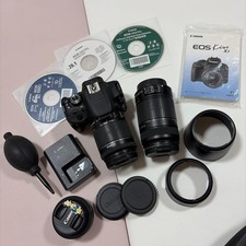 Canon EOS Kiss X7 Double Zoom Lens Kit with Bonus Prime Lens Excellent Condition