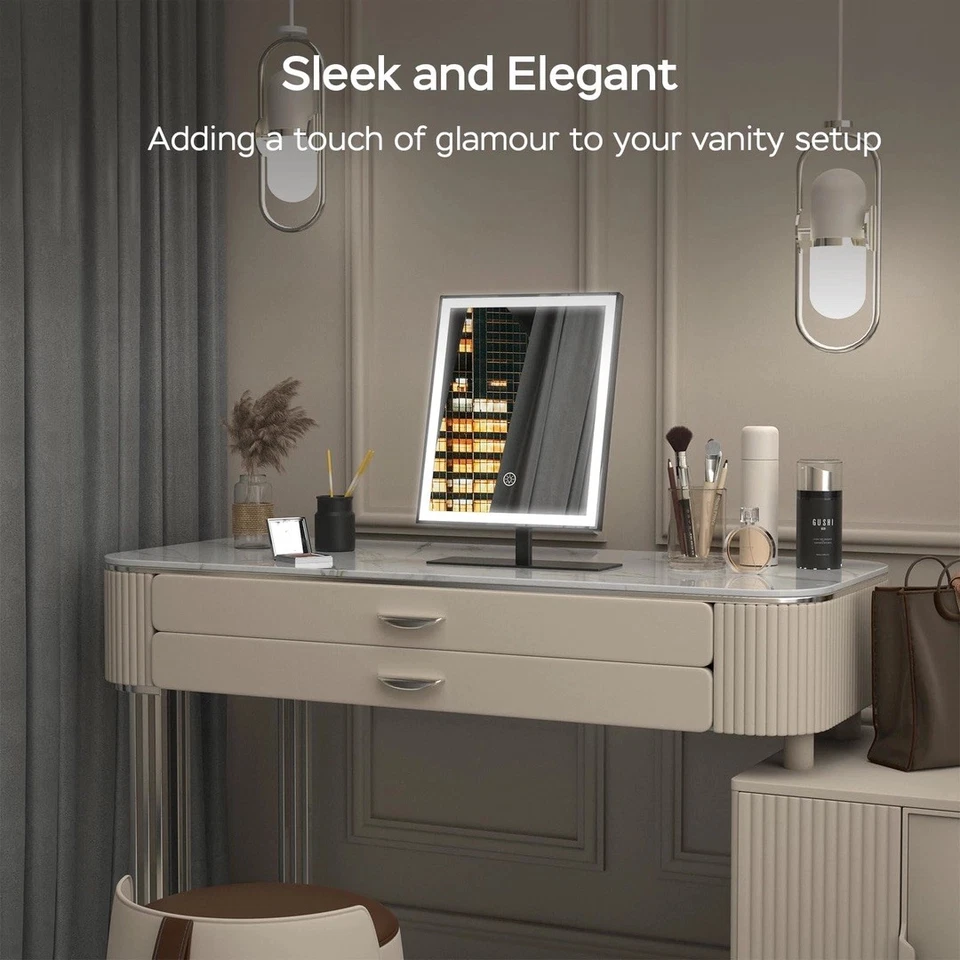 Vanity Mirror With Lights Amdelne, Dressing Table 12in Mirror 3 colours Black - Image 4 of 4