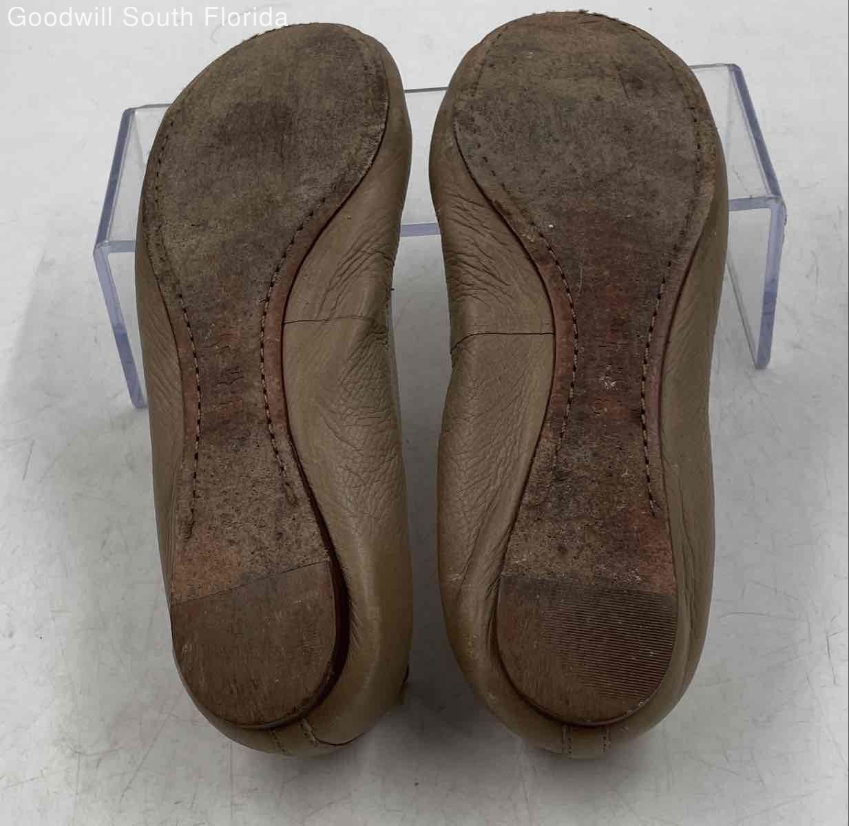 Authentic Tory Burch Womens Brown Leather Slip-On Round Toe Ballet Flats Sz 6 M thumbnail 5