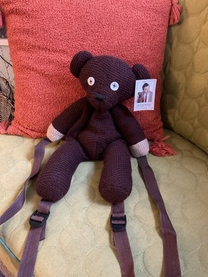 Vintage 1990s Mr Bean Teddy Backpack Rare Collectible With Tags