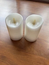 Set Of 2 Luminara Color Changing Flameless Candles 4 Inches No Remote 