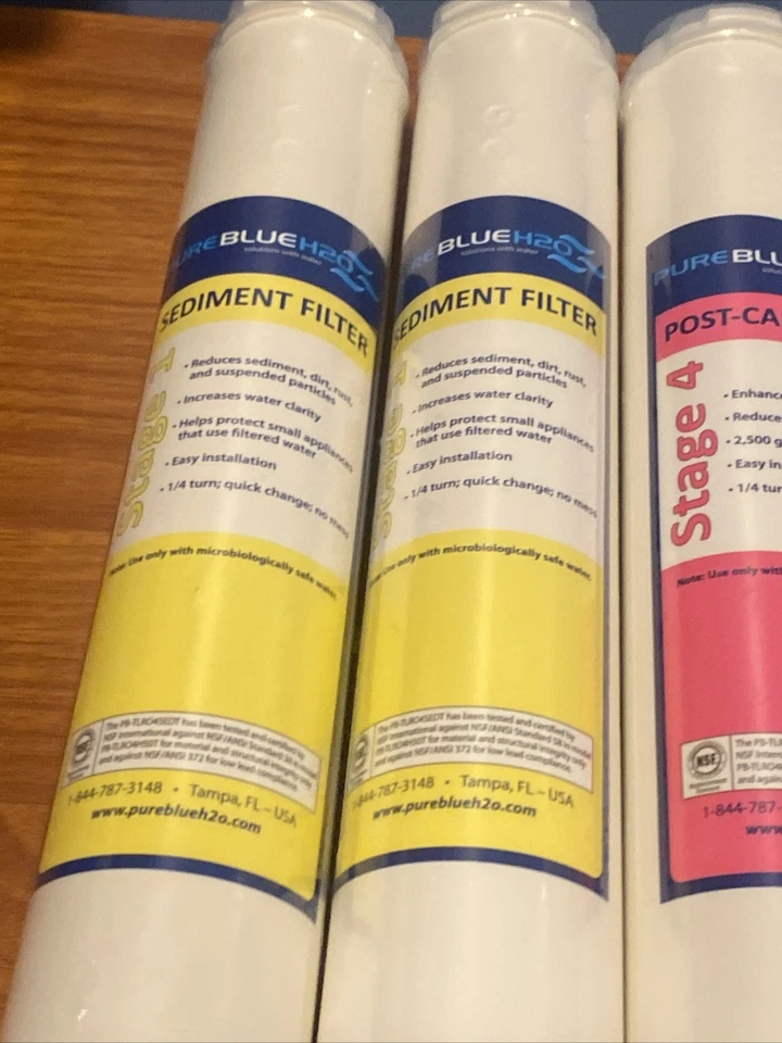 Pure Blue H2O 5PC Reverse Osmosis Filter System Replacement Filters - Image 2 of 3