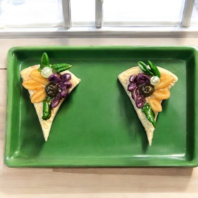 Polymer Ton Echte Handarbeiten Blumen Ohrringe,Kalt Keramik Polymer Clay Pizza 