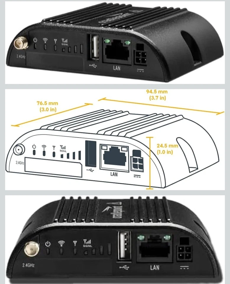Cradlepoint IBR200 Series IBR200-10M VZ NetCloud 4G LTE Cat 1 Single Mode Router - Image 4 of 4