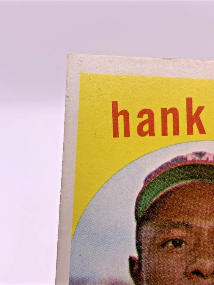 1959 Topps - Hank Aaron #380 Milwaukee Braves RAW EX sin pliegues envío gratuito Foto 3 de 4