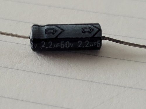 20pcs - UNICNP - Condensatore elettrolitico assiale, 2.2uF, 50V 85c - Foto 4 di 4