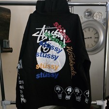 Stussy Green Hoodie with Black 8 Ball Design , Size XL