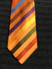 Charles Tyrwhitt Striped Silk Tie Made in England 3.75x58 NWOT