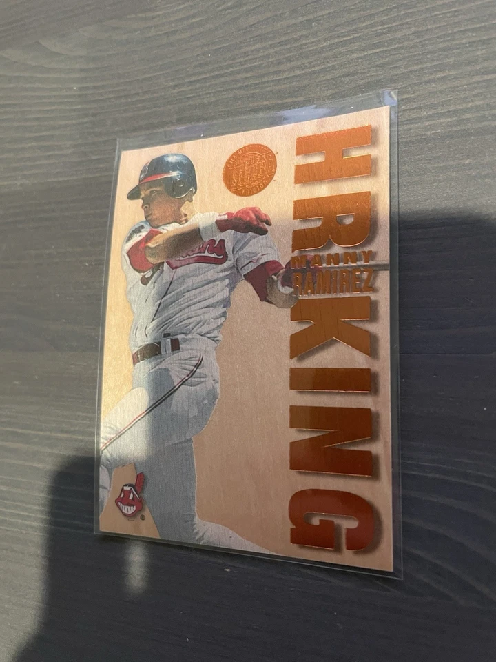 Manny Ramirez 1996 Ultra HR / Home Run Kings Gold Medallion SSP Wood Parallel #8 - Image 2 of 4