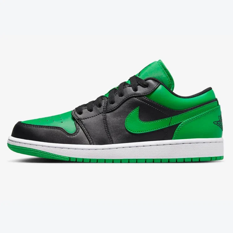 Nike Jordan 1 Low Black Green Multi Size US Mens Athletic Shoes Sneakers |