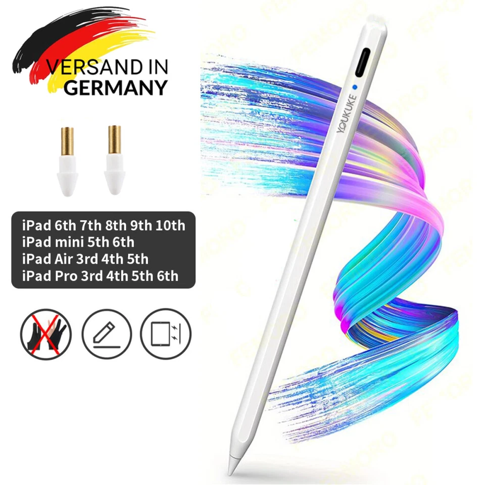 Stylus Pencil für Apple iPad Pro (2018-2023) iPad 9th/8th/7th/6th Gen, Air 4/3 - Bild 2 von 4