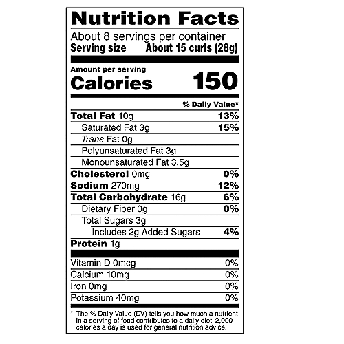 907955 10 x 184g BAG HERR'S HERRS HONEY CHEESE FLAVOURED CHEESE CURLS CHIPS - Bild 2 von 3