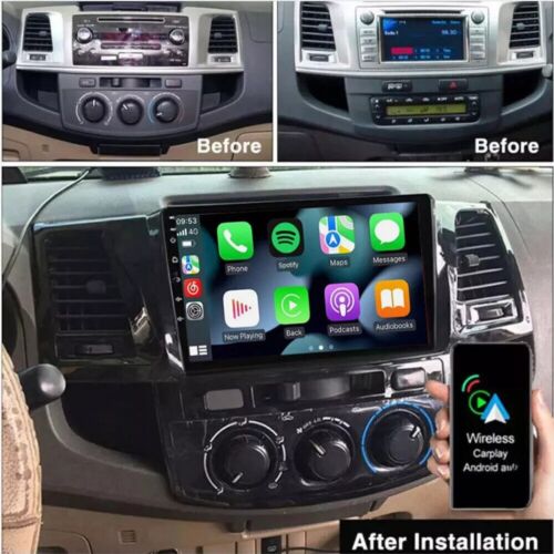 For Toyota Hilux 2005-2015 9 Android 15 Apple CarPlay Car Stereo GPS Head Unit - Picture 3 of 17