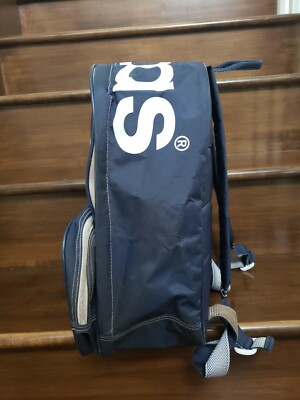 VTG 80s/90s Adidas Trefoil Backpack Navy White Graphic Spell Out