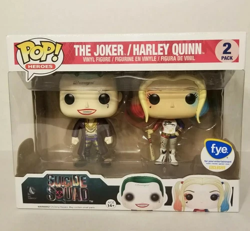Joker Harley Quinn Funko Pop! Metallic 2 Pack FYE Exclusive Pop! Heroes