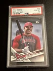2017 Topps #20 Mike Trout Holding Bat SP PSA 10 Short Print Los Angeles Angels