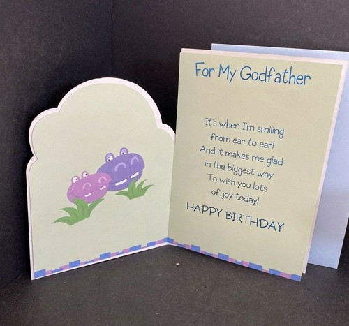 Happy Birthday Godfather Greeting Card w/Envelope Designer Greetings NEW - Picture 3 of 4