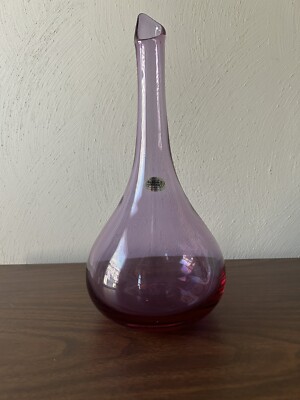 Blenko Glass Falling Star Swung Vase - Ganymede 2024 & Signed 13 