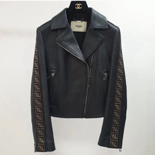 Fendi Leather Biker Jacket Sz.s
