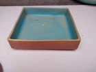 Rare Roseville Florane II Bowl 1949 Salmon 93-7";  Salmon with Blue Interior