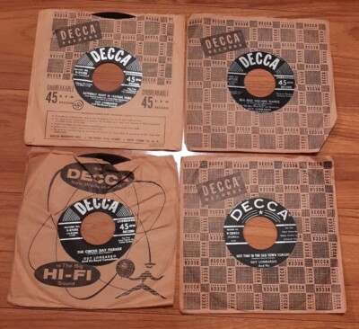 LOT of 4 Guy Lombardo 45 Auld Land Syne, Glockenshpiel, Haunted Heart, Ida Red