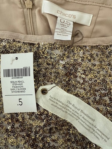 Falda lápiz de lentejuelas Chicos nueva con etiquetas para mujer talla 0,5 - Imagen 2 de 7