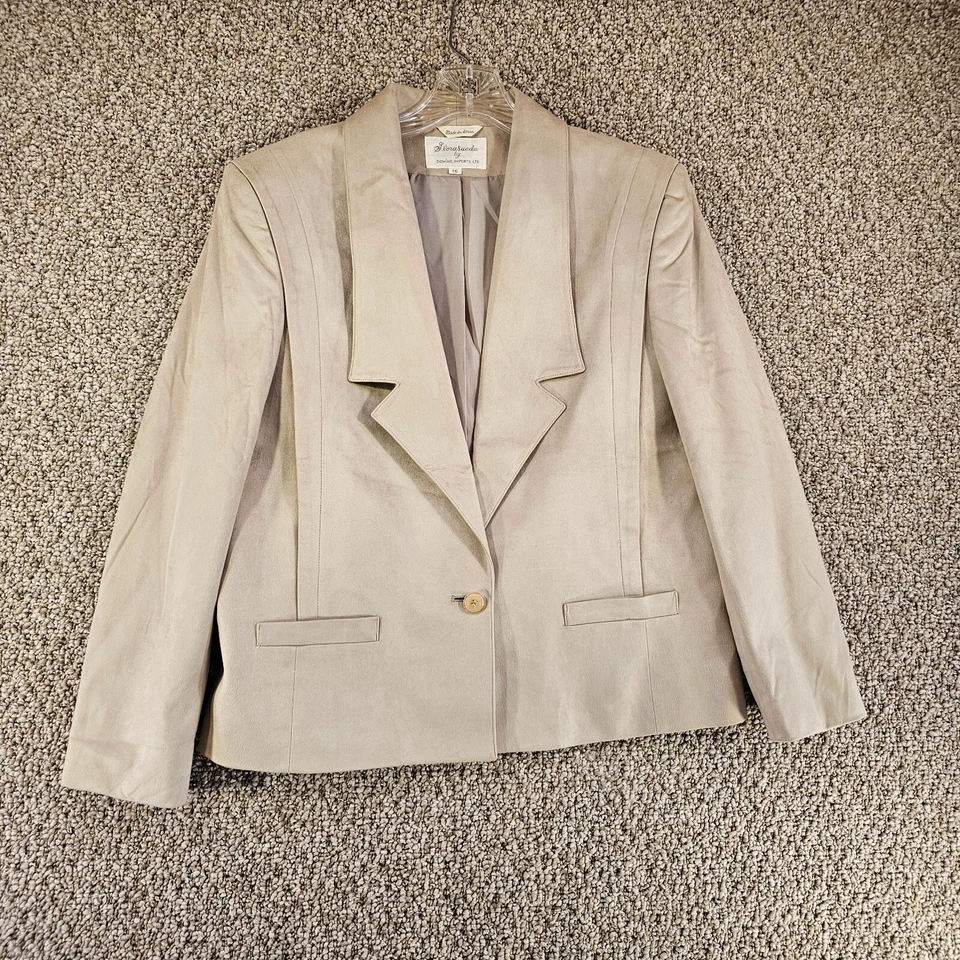 Blazer + Falda Glorasuede By Domino Imports 2 Piezas Mujer Talla 16 De Colección Foto 4 de 4