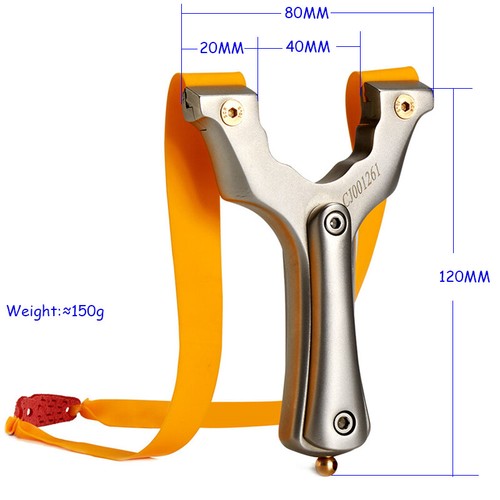 Stainless Steel Hunting Catapult with 2 Rubber Band+2 Magnetic Rings+2 in 1 Case - Picture 2 of 12