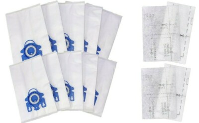 10 Replacement GN Bags Fit Miele GN Canister 10 Bags & 4 Filters Classic C1 C3