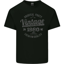 Vintage Year 46th Birthday 1980 Mens Cotton T-Shirt Tee Top