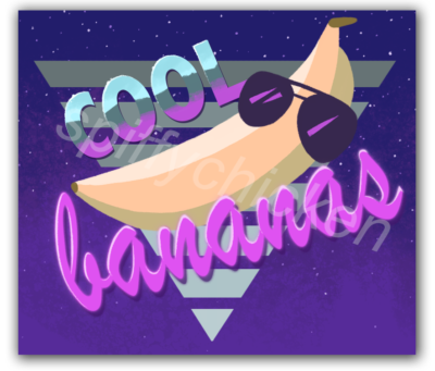 COOL BANANAS Retro 80s Decal | eBay