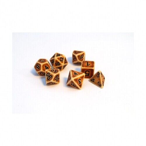 Dice Set Antique Brown (7) - Zdjęcie 2 z 3