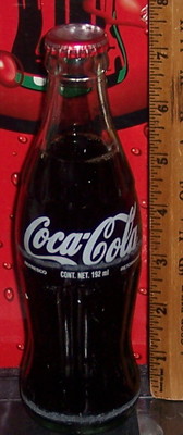 1980 -1990 HECHO EN MEXICO 6.49 OUNCE HEAVY THICK GLASS COCA COLA