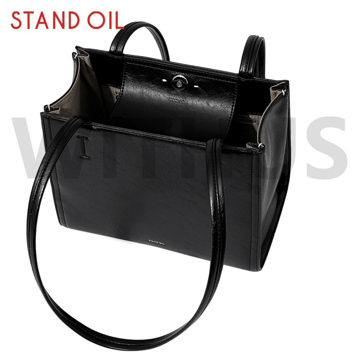 STAND OIL Oblong Bag Mini Black Women's Shoulder Bag