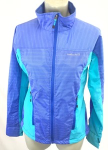 turquoise rain jacket