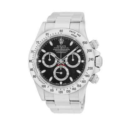 ROLEX Stainless Steel 40mm Daytona Cosmograph Black 116520 Box Warranty 2015