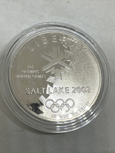 2002 Proof Salt Lake Olympic Commemorative Silver Dollar $1, Mint Holder - Picture 10 of 21